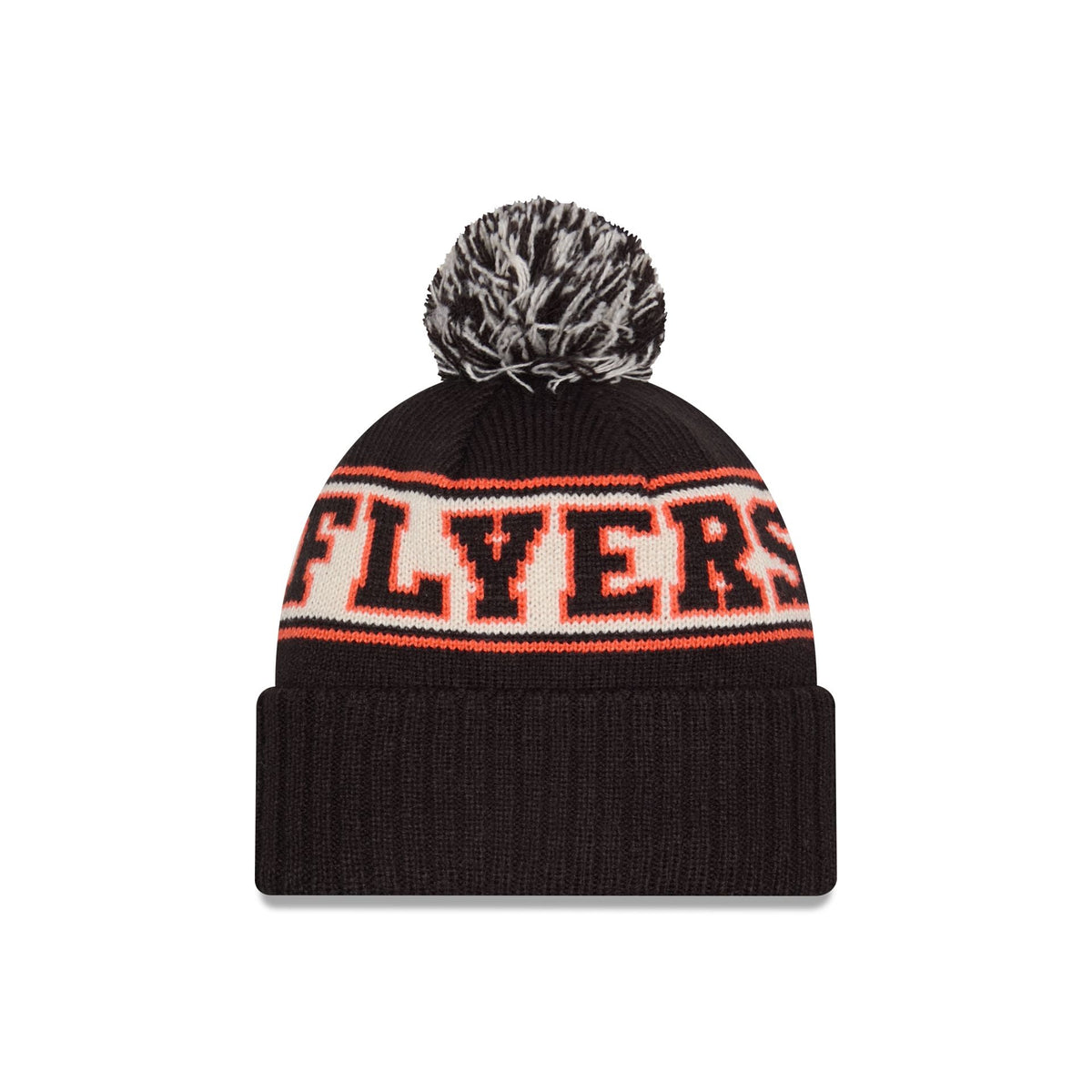 PHILADELPHIA FLYERS New Era Retro Pom Knit Beanie back