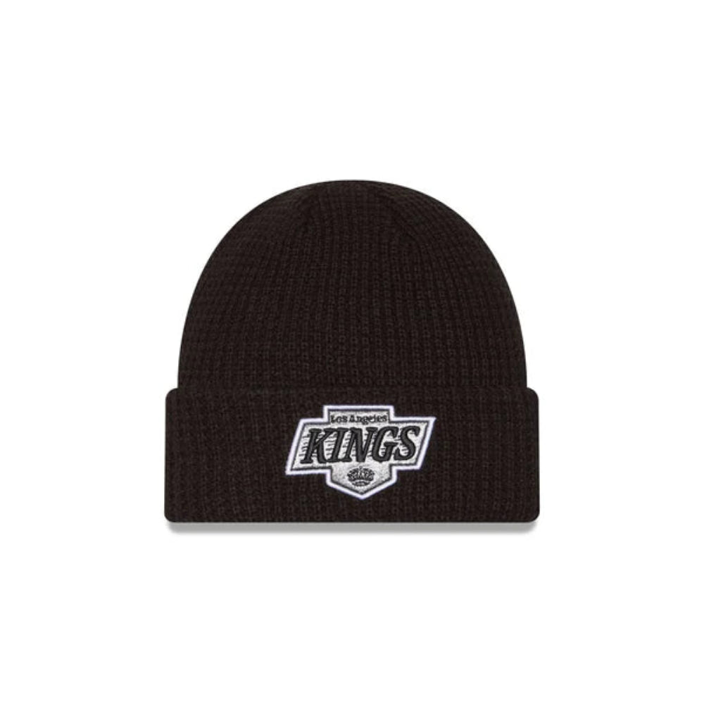 NEW ERA LOS ANGELES KINGS WAFFLE KNIT BLACK BEANIE