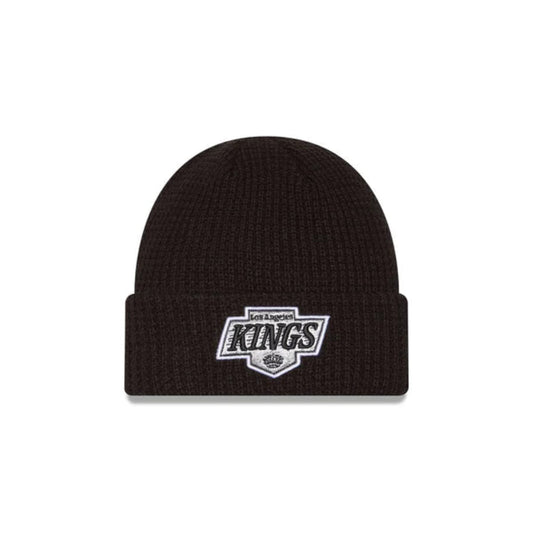 NEW ERA LOS ANGELES KINGS WAFFLE KNIT BLACK BEANIE