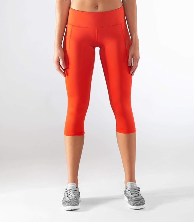 VIRUS ECO34 COOL V2 COMPRESSION CROP PANT - RED