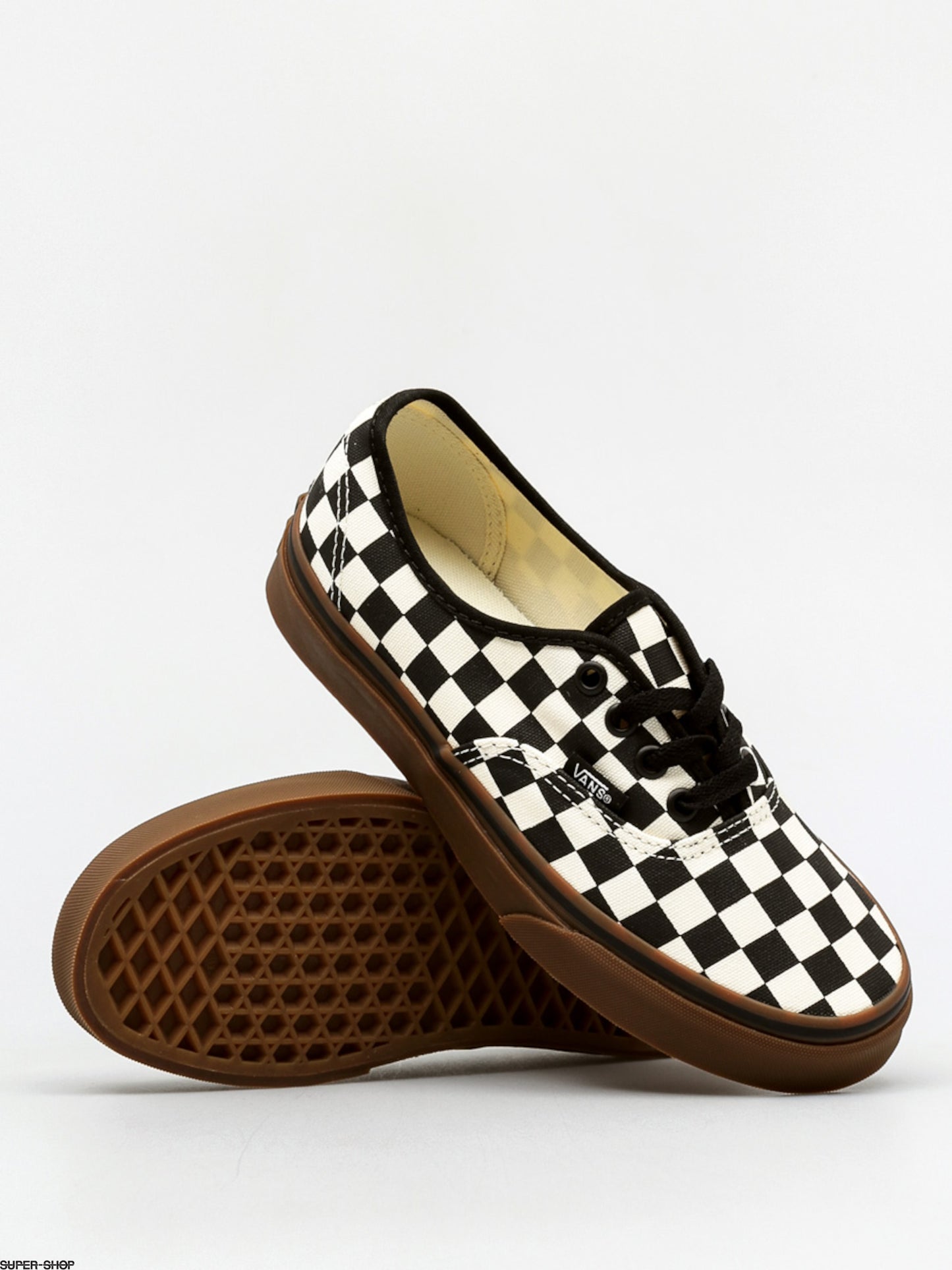 VANS AUTHENTIC CHECKERBOARD BLACK/WHITE/GUM SHOE