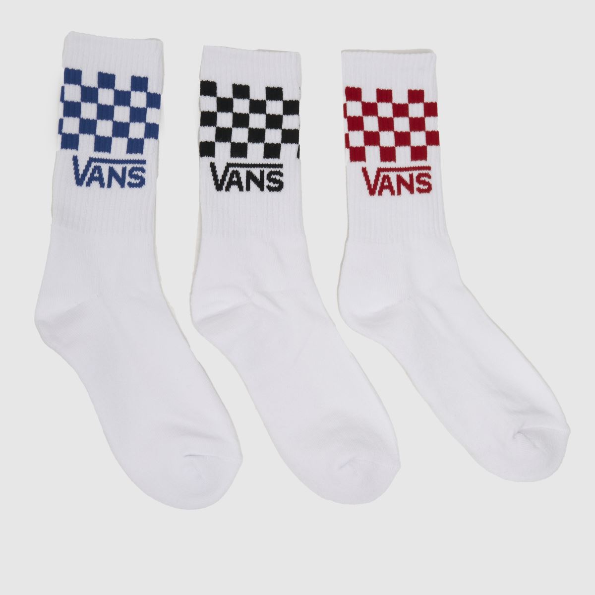 VANS CLASSIC CHECK CREW SOCKS - WHITE CHECKERS