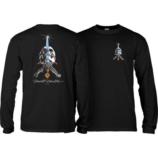 Powell Peralta Skull & Sword Long Sleeve T-Shirt Black