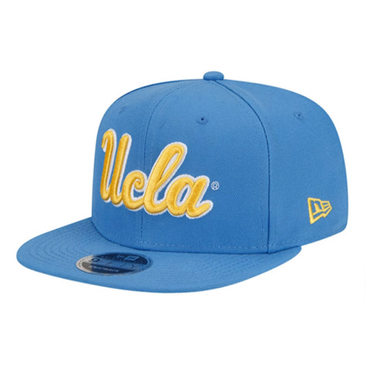 UCLA BRUINS SNAPBACK NEW ERA 9FIFTY ORIGINAL FIT SCRIPT CAP HAT BLUE