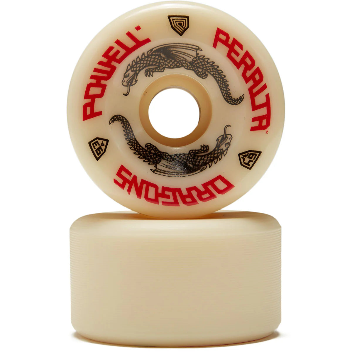 Powell Peralta Dragon Formula Off White Skateboard Wheels 64mm 93A 4pk