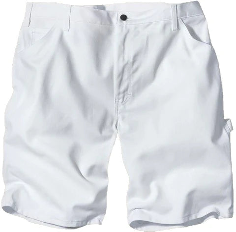 DICKIES RELAXED FIT PAINTER UTILITY SHORTS, 13" - WHITE