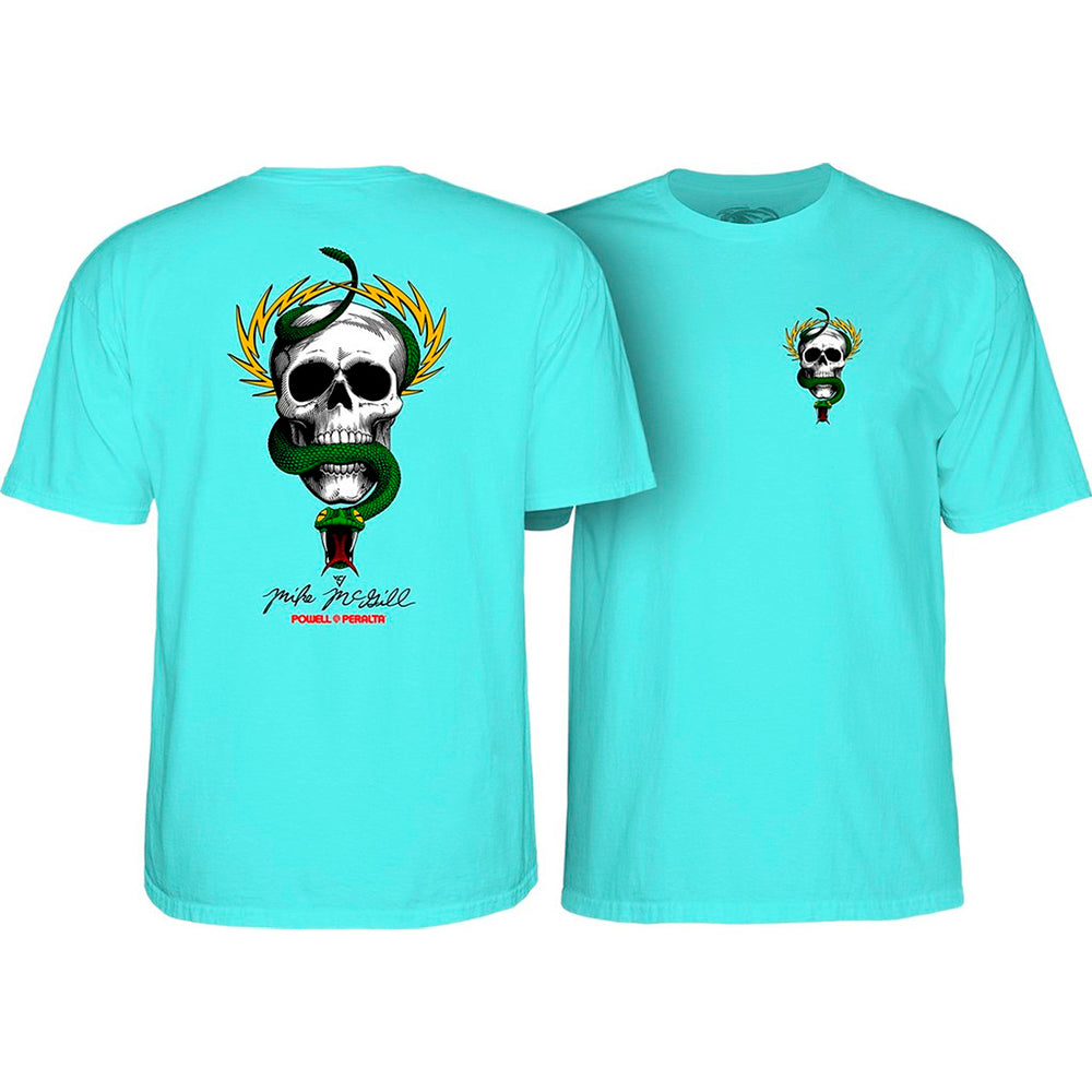 Powell Peralta Mike McGill Skull & Snake T-shirt - Teal Ice