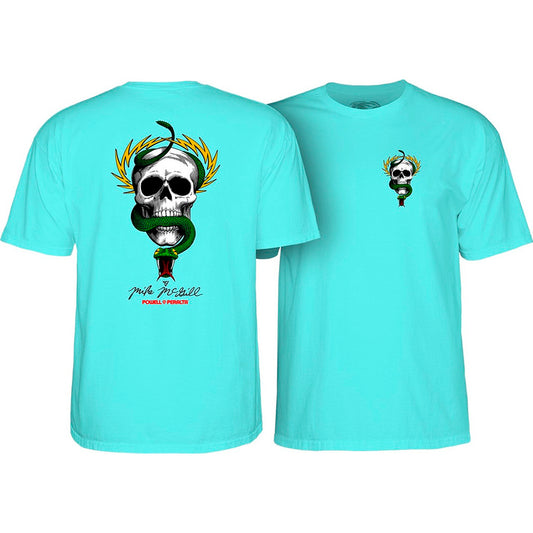 Powell Peralta Mike McGill Skull & Snake T-shirt - Teal Ice