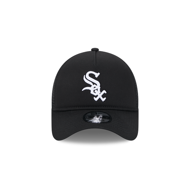 CHICAGO WHITE SOX 9FORTY A-FRAME BLACK TRUCKER SNAPBACK HAT