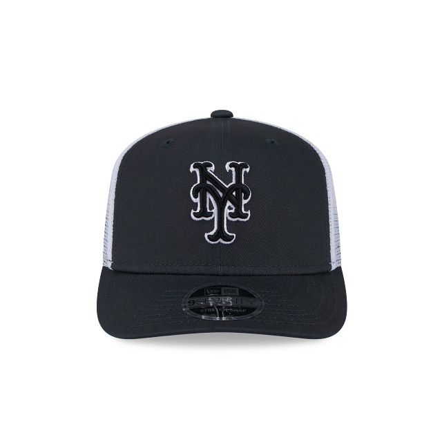 NEW YORK METS 9SEVENTY NEW ERA GREY TRUCKER SNAPBACK HAT