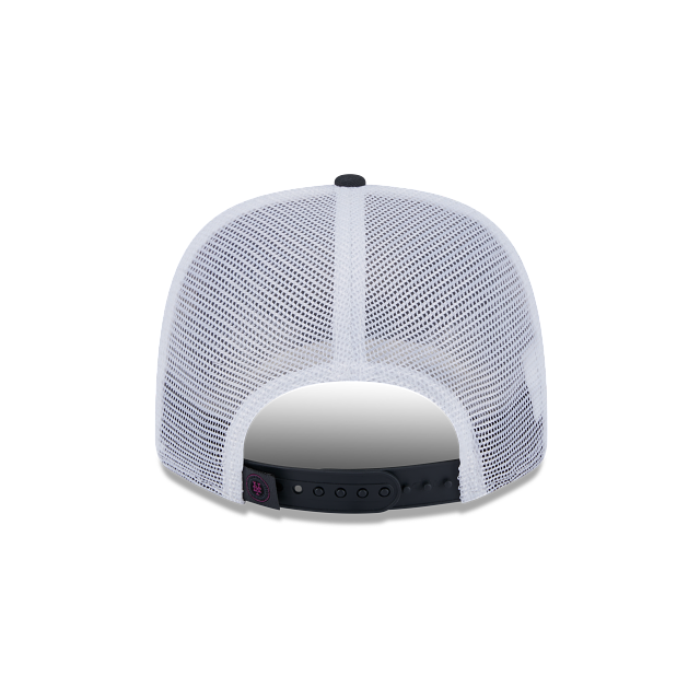 NEW YORK METS 9SEVENTY NEW ERA GREY TRUCKER SNAPBACK HAT