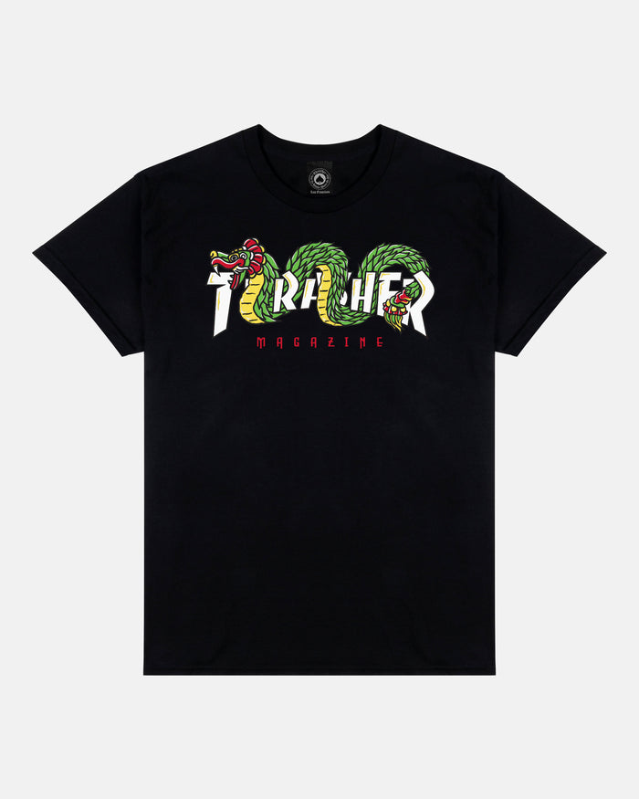 Thrasher Aztec God Logo T-Shirt Black