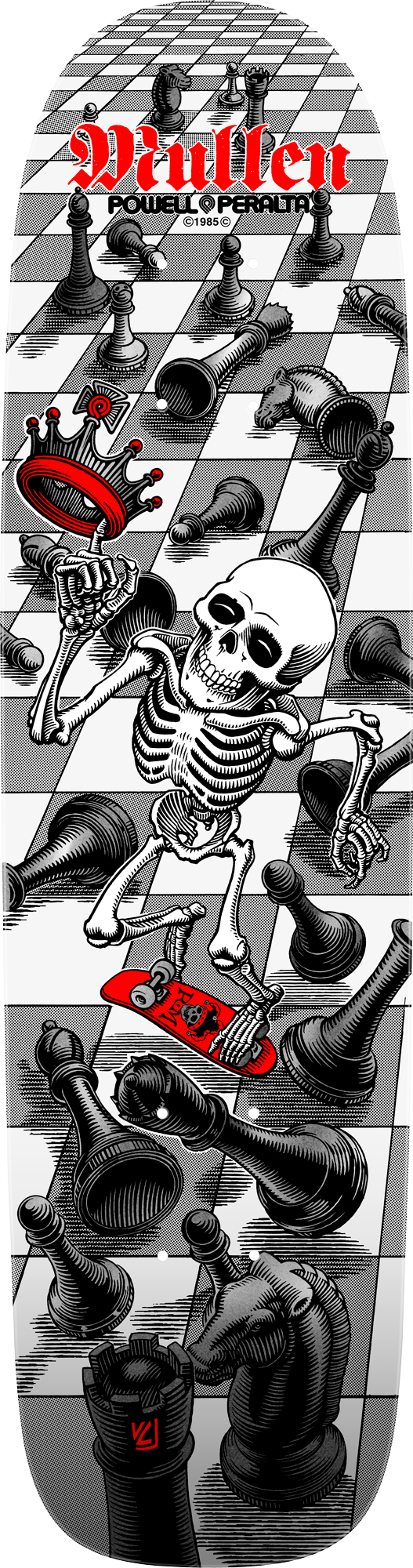 BONES BRIGADE SERIES 17 RODNEY MULLEN SKATEBOARD DECK - 7.4"