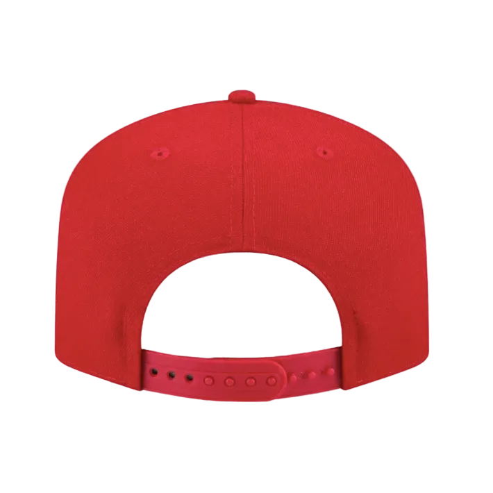 OHIO STATE BUCKEYES 9FIFTY A-FRAME NEW ERA NCAA RED SCRIPT SNAPBACK HAT