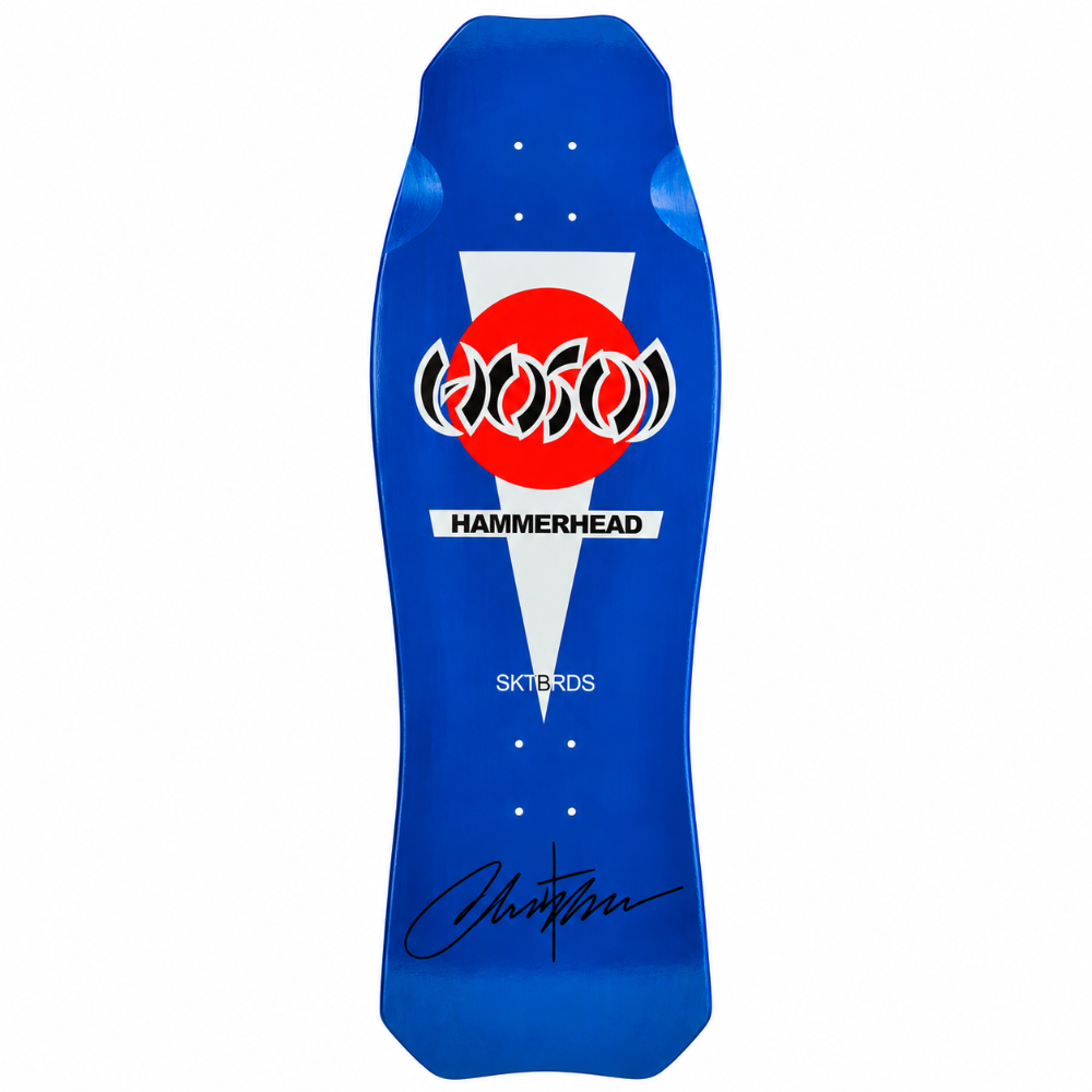 HOSOI O.G. HAMMERHEAD ROYAL BLUE DECK - (SIGNED BY HOSOI) 10.5" X 31"