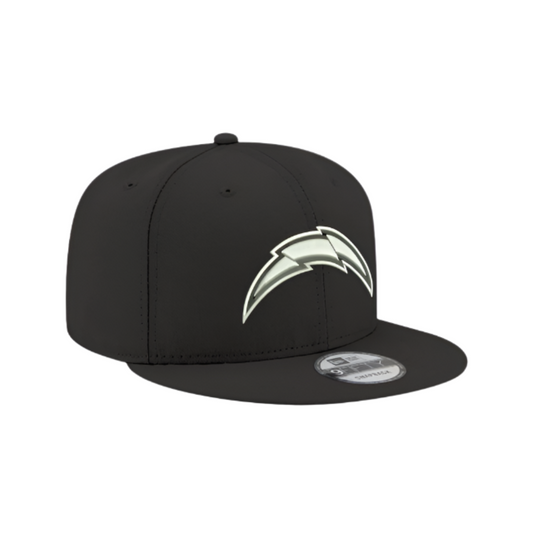 LOS ANGELES CHARGERS 9FIFTY NFL NEW ERA BLACK SNAPBACK HAT