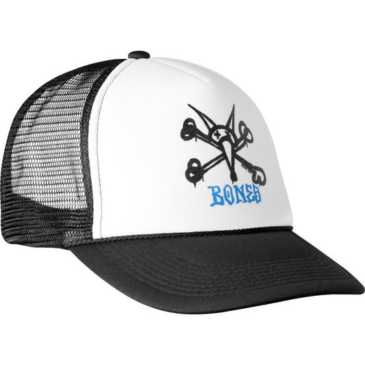 Powell Peralta Vato Rat Bones Trucker Cap - White/Black