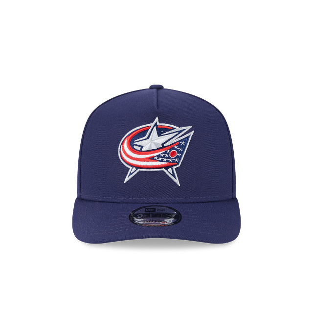 COLUMBUS BLUE JACKETS 9FIFTY A-FRAME NEW ERA NHL NAVY SNAPBACK HAT