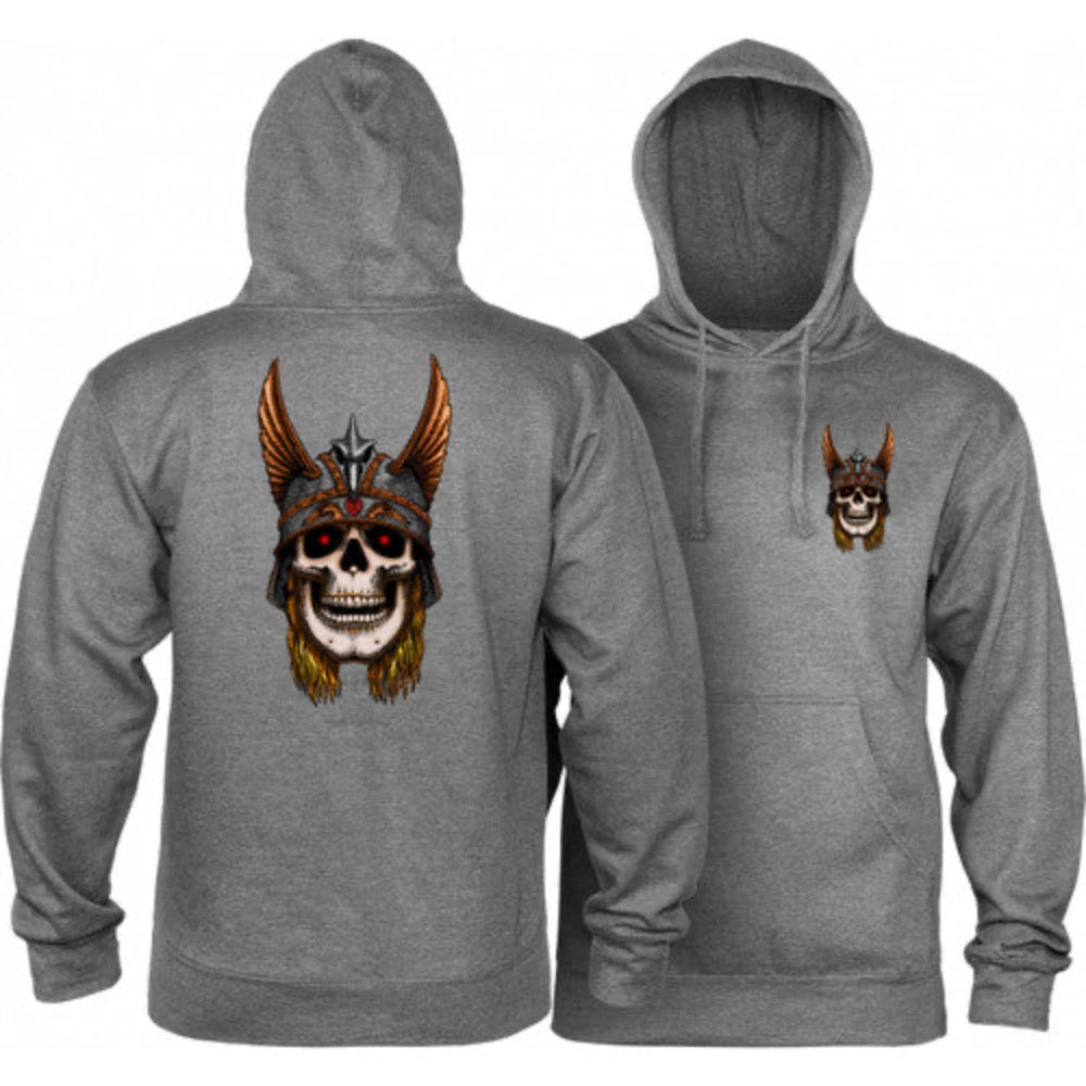 POWELL PERALTA ANDY ANDERSON SKULL HOODIE GUNMETAL HEATHER