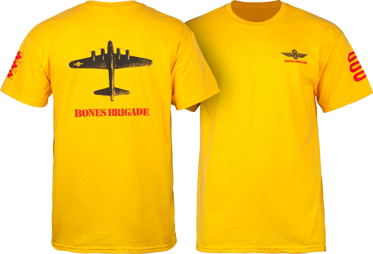 Powell Peralta Bones Brigade Bomber T-shirt Yellow