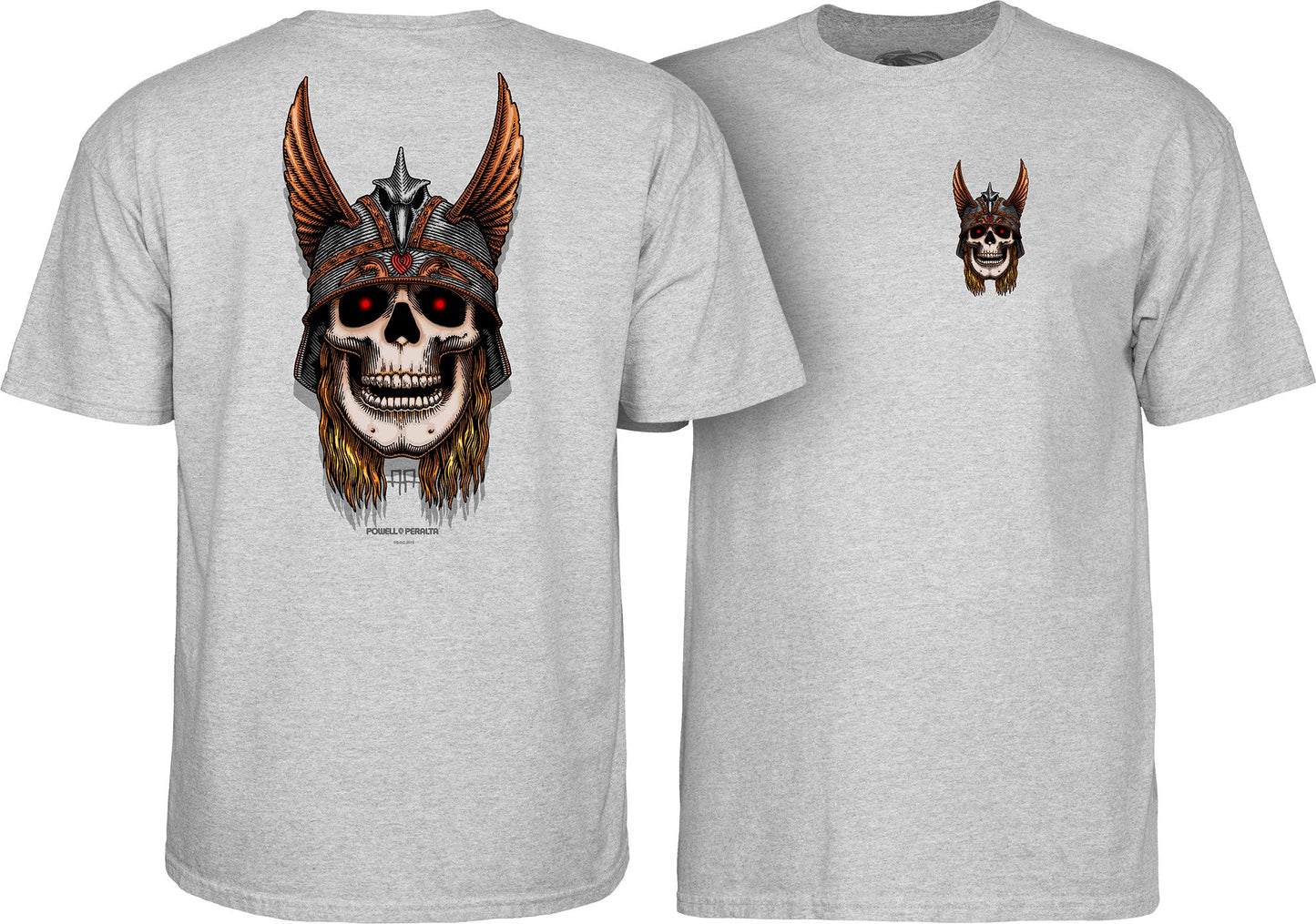 Powell Peralta Andy Anderson Skull T-shirt - Gray