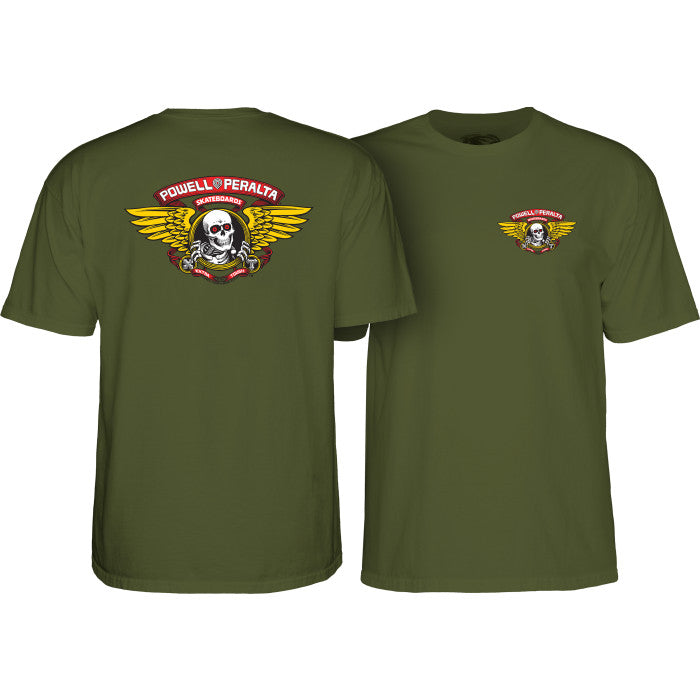 Powell Peralta Winged Ripper T-Shirt Military Green