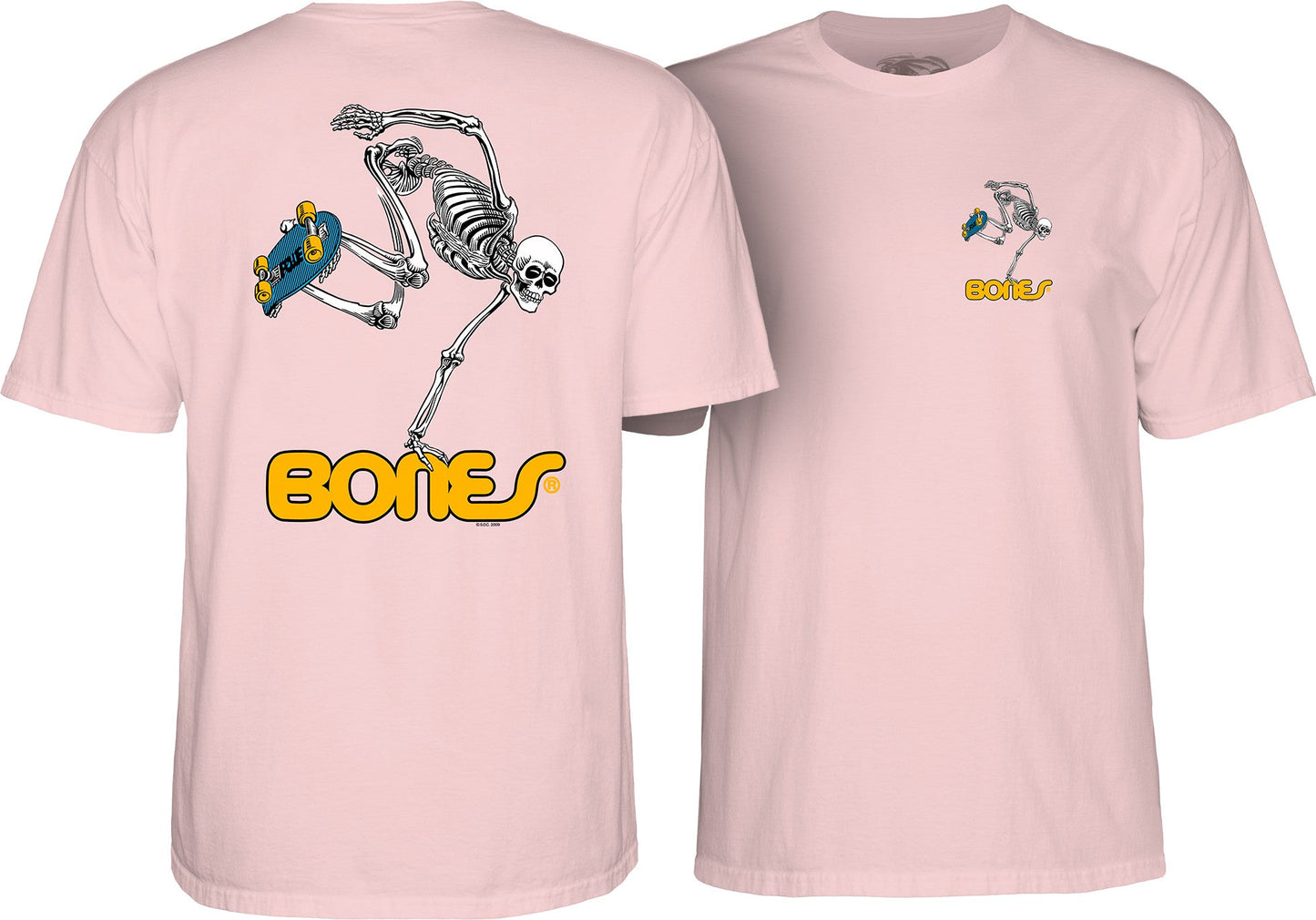 Powell Peralta Skateboarding Skeleton T-Shirt Pink