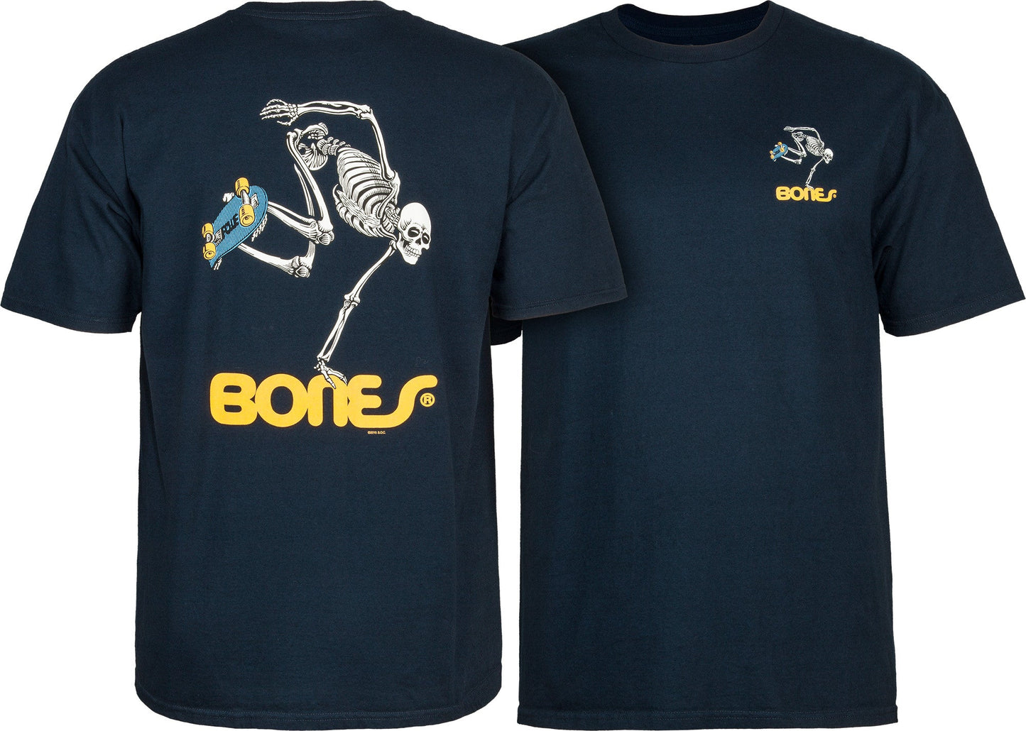 Powell Peralta Skateboarding Skeleton T-Shirt Navy