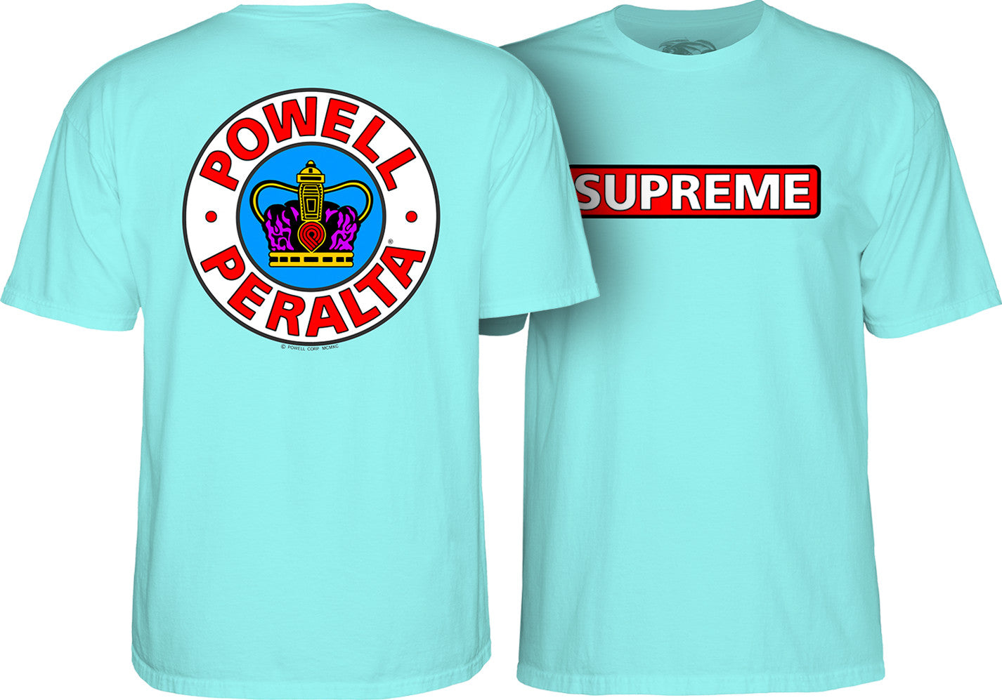 Powell Peralta Supreme T-Shirt- Teal Ice