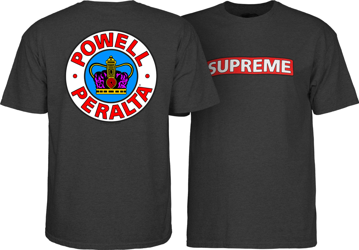 Powell Peralta Supreme T-Shirt- Charcoal