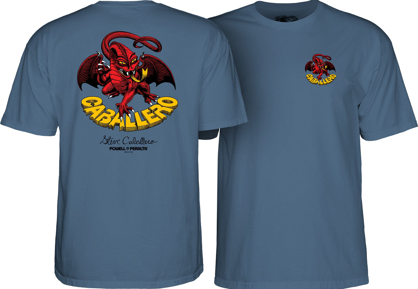 Powell Peralta Steve Caballero Dragon II T-shirt - Indigo Blue