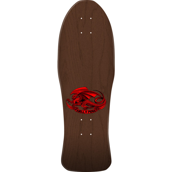 Powell Peralta Steve Caballero Chinese Dragon Reissue Skateboard Deck Brown Stain - 10 x 30