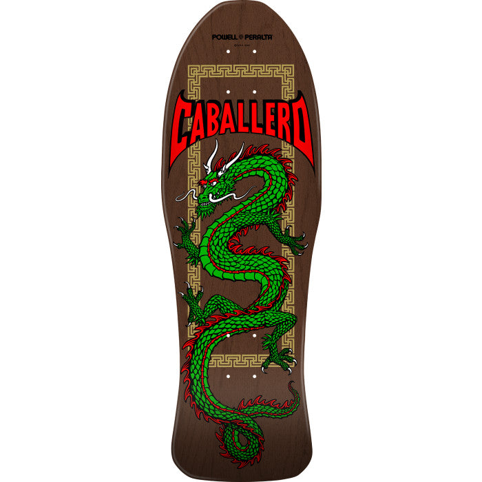 Powell Peralta Steve Caballero Chinese Dragon Reissue Skateboard Deck Brown Stain - 10 x 30