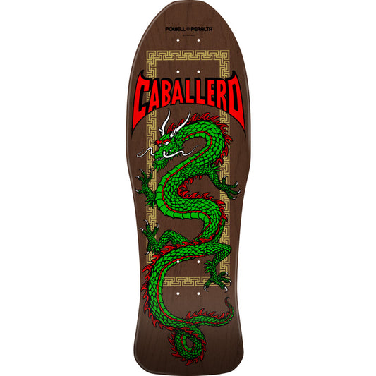 Powell Peralta Steve Caballero Chinese Dragon Reissue Skateboard Deck Brown Stain - 10 x 30