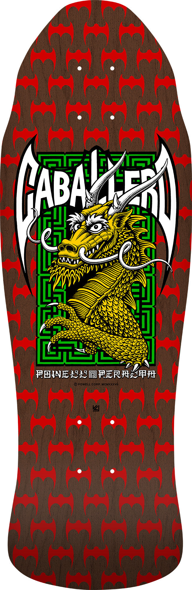 POWELL PERALTA STEVE CABALLERO STREET DRAGON RED/BROWN DECK - 9.625" x 29.75"