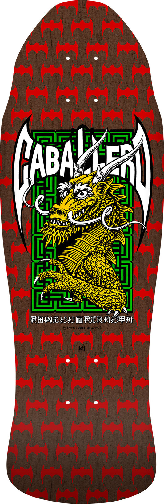 POWELL PERALTA STEVE CABALLERO STREET DRAGON RED/BROWN DECK - 9.625" x 29.75"