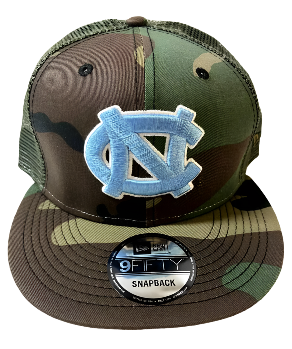 NORTH CAROLINA TAR HEELS 9FIFTY NEW ERA 2TONE CAMO SNAPBACK HAT