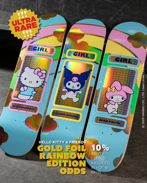 GIRL X HELLO KITTY & FRIENDS RAINBOW BLIND BAG DECK - 8.5"