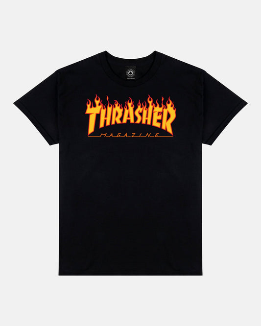 Thrasher Flame Logo T-Shirt Black