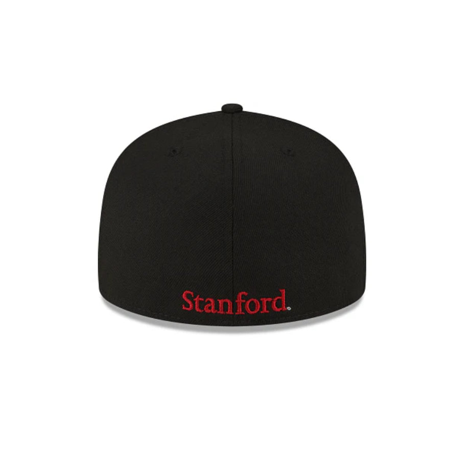 STANFORD CARDINALS 59FIFTY NEW ERA BLACK FITTED HAT