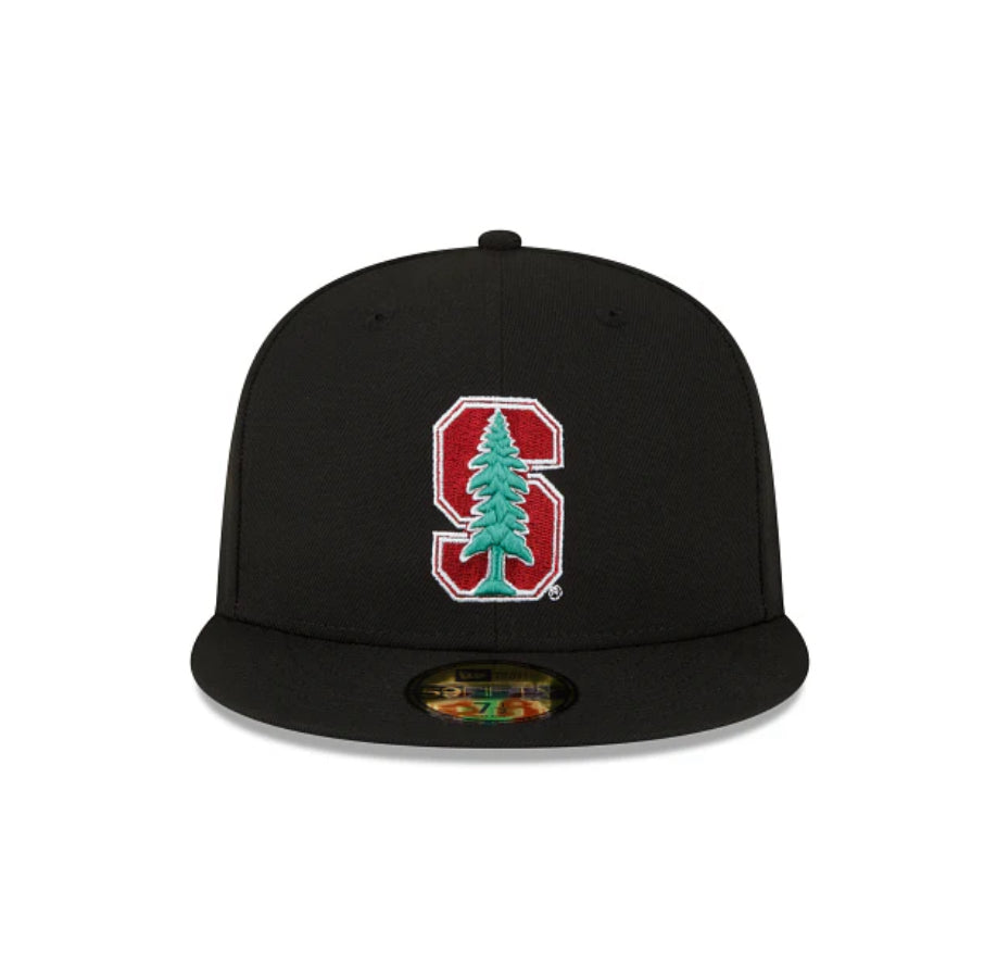 STANFORD CARDINALS 59FIFTY NEW ERA BLACK FITTED HAT
