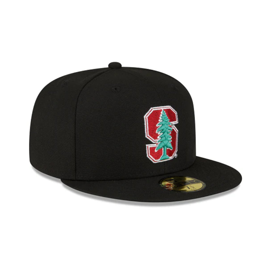 STANFORD CARDINALS 59FIFTY NEW ERA BLACK FITTED HAT