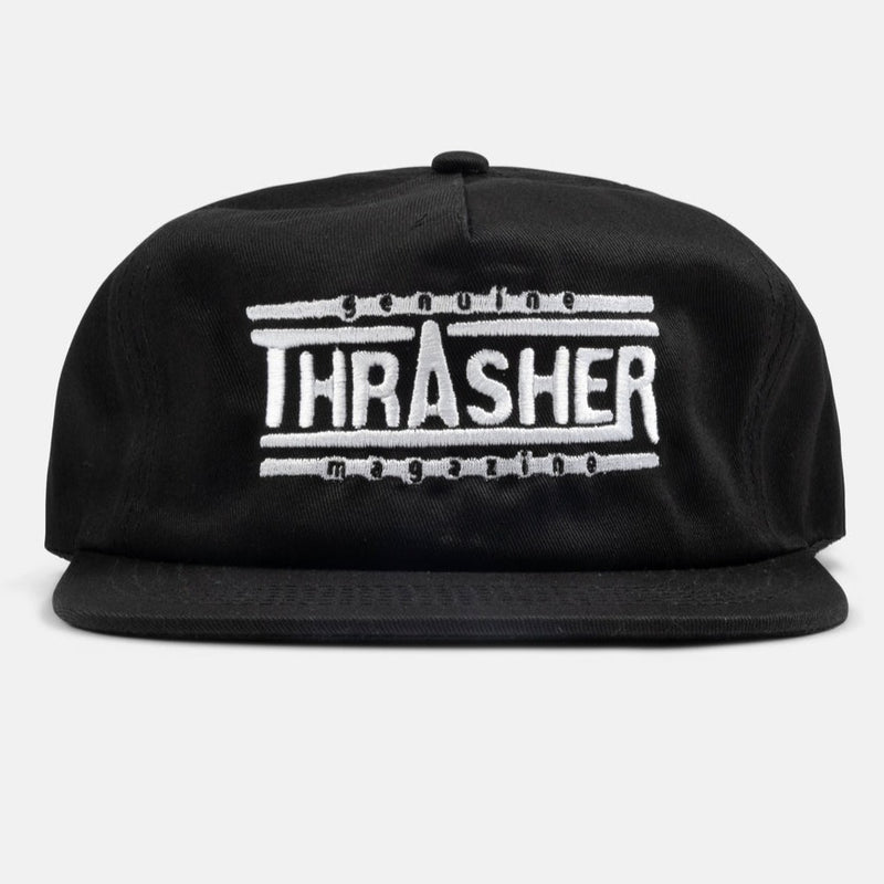 THRASHER GENUINE SNAPBACK HAT BLACK