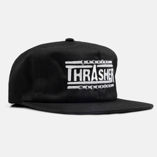 THRASHER GENUINE SNAPBACK HAT BLACK