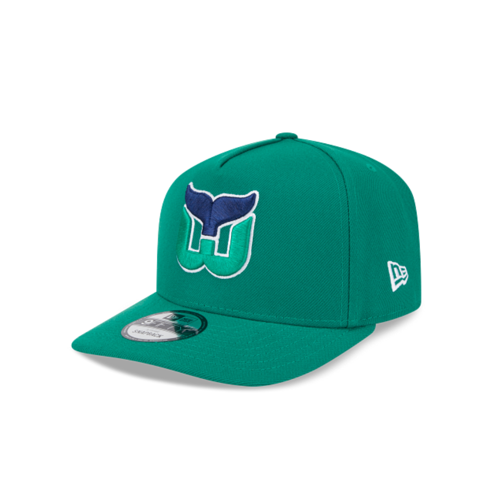 HARTFORD WHALERS 9FIFTY A-FRAME NEW ERA NHL GREEN SNAPBACK HAT