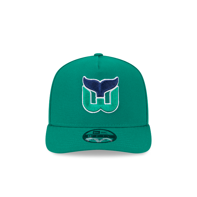 HARTFORD WHALERS 9FIFTY A-FRAME NEW ERA NHL GREEN SNAPBACK HAT