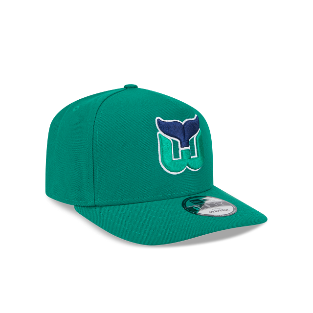 HARTFORD WHALERS 9FIFTY A-FRAME NEW ERA NHL GREEN SNAPBACK HAT