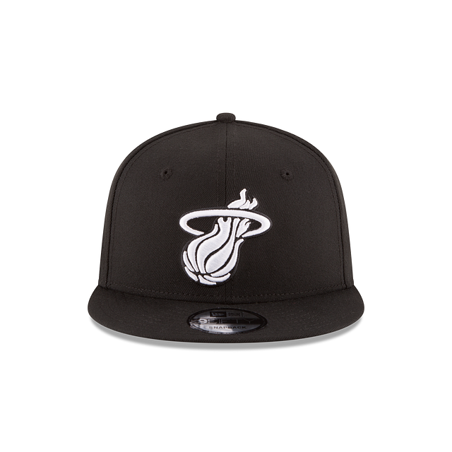 MIAMI HEAT 9FIFTY NBA NEW ERA BLACK SNAPBACK HAT