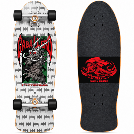 Powell Peralta Steve Caballero Bones Brigade Series 17 custom complete - pearl white silver bats with Rat Bones wheels