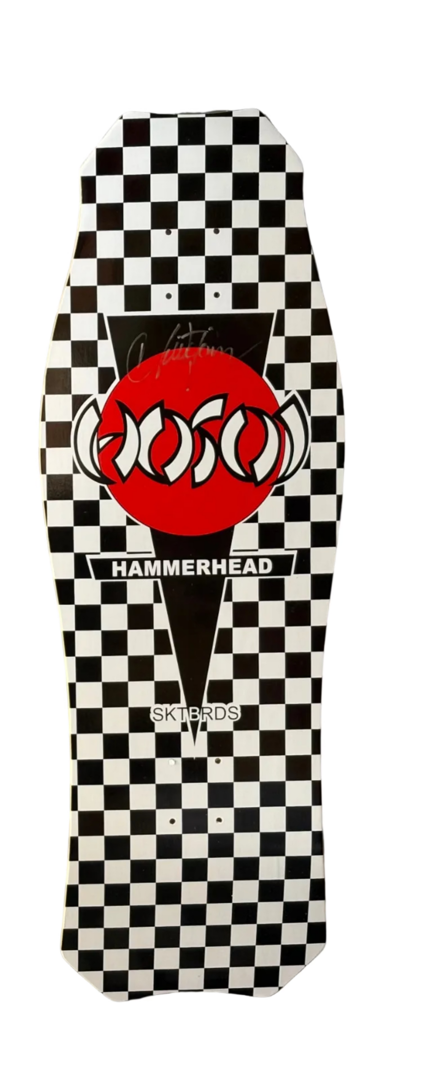 HOSOI HAMMERHEAD BLACK CHECKERED (SIGNED BY HOSOI) DECK - 10.5"